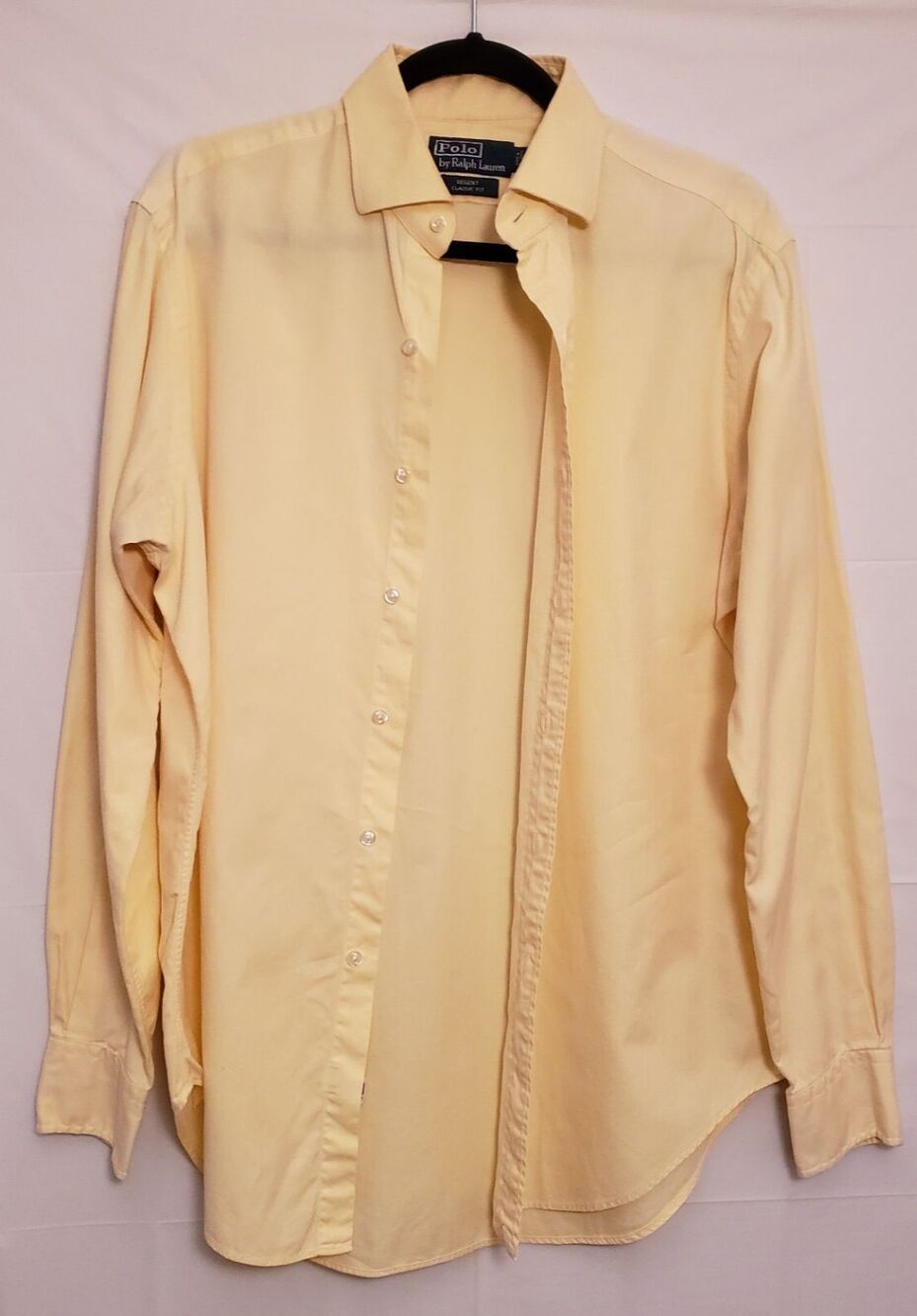 Polo Ralph Lauren Men’s Long Sleeve  Shirt 15.5 Butter Yellow Dress Shirt NWOT